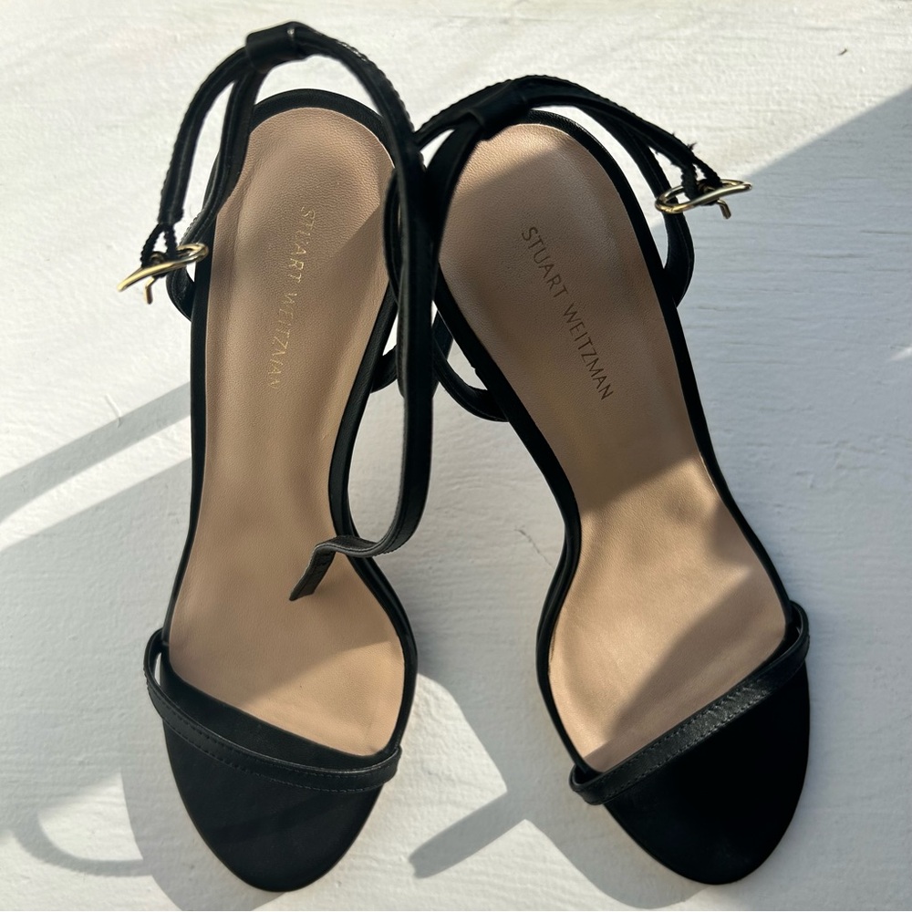 Stuart Weitzman Dancer 95 Heeled Sandals - Black, 8.5 - Picture 2 of 10